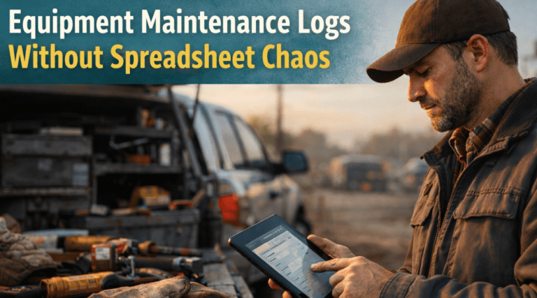 Equipment Maintenance Logs Without Spreadsheet Chaos