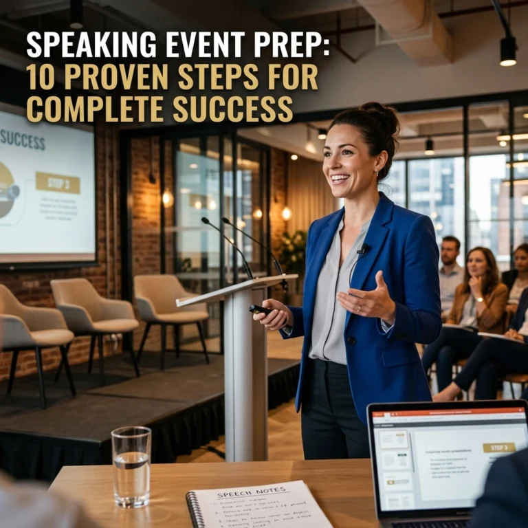 Speaking event prep: 10 proven steps for complete success